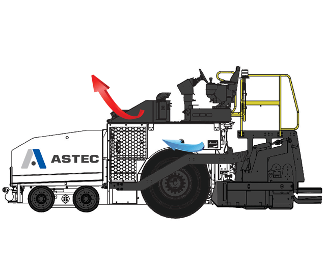 Roadtec Highway Class Asphalt Paver Fume Extraction System