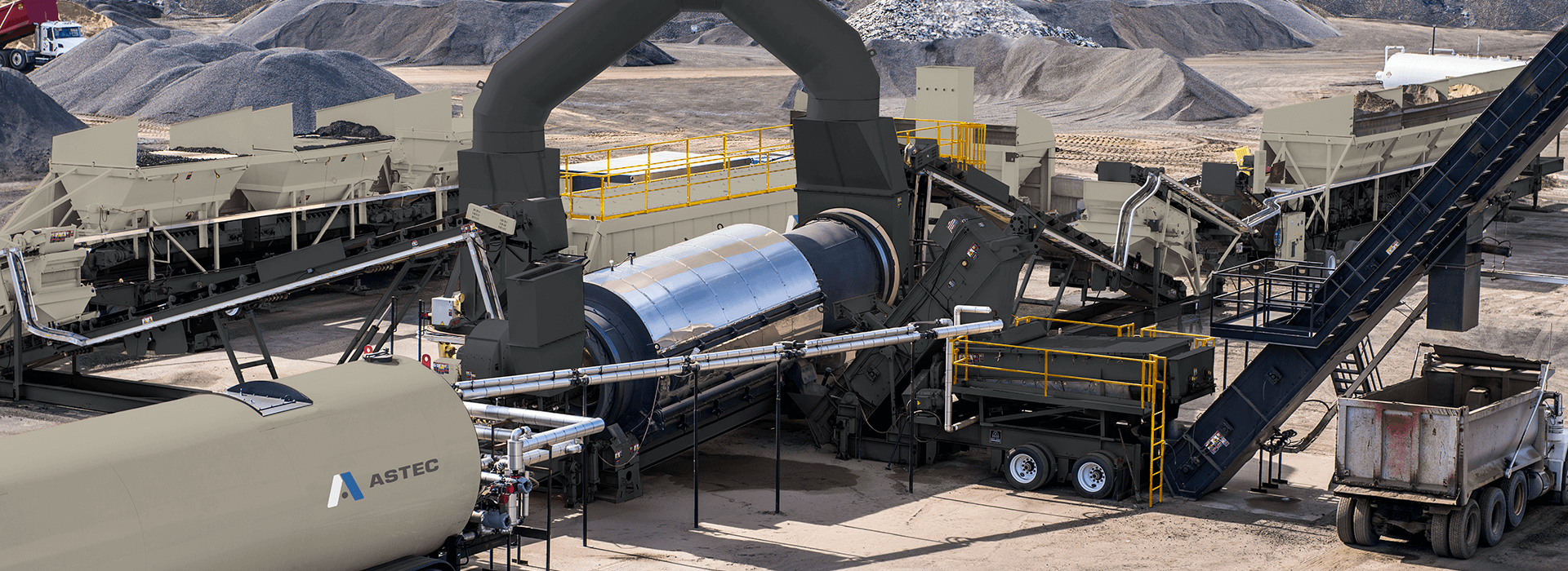 Astec Double Barrel X asphalt dryer with external mixer