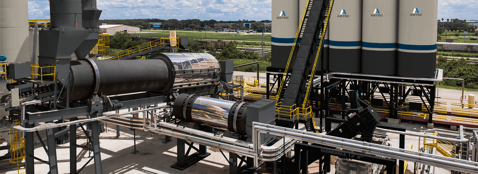 Astec Double Barrel XHR asphalt mixer and dryer