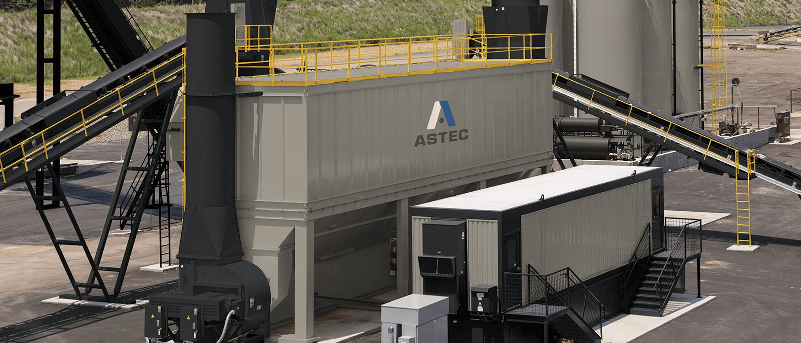 Astec pulse jet baghouse for asphalt plants
