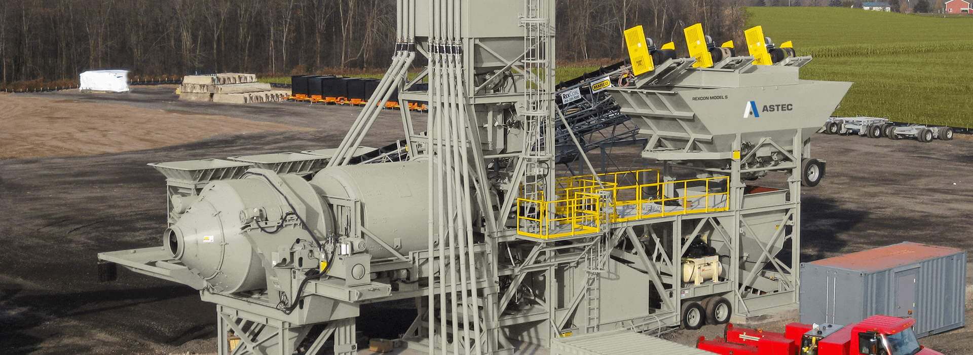 An Astec Rexcon Model S concrete batching plant