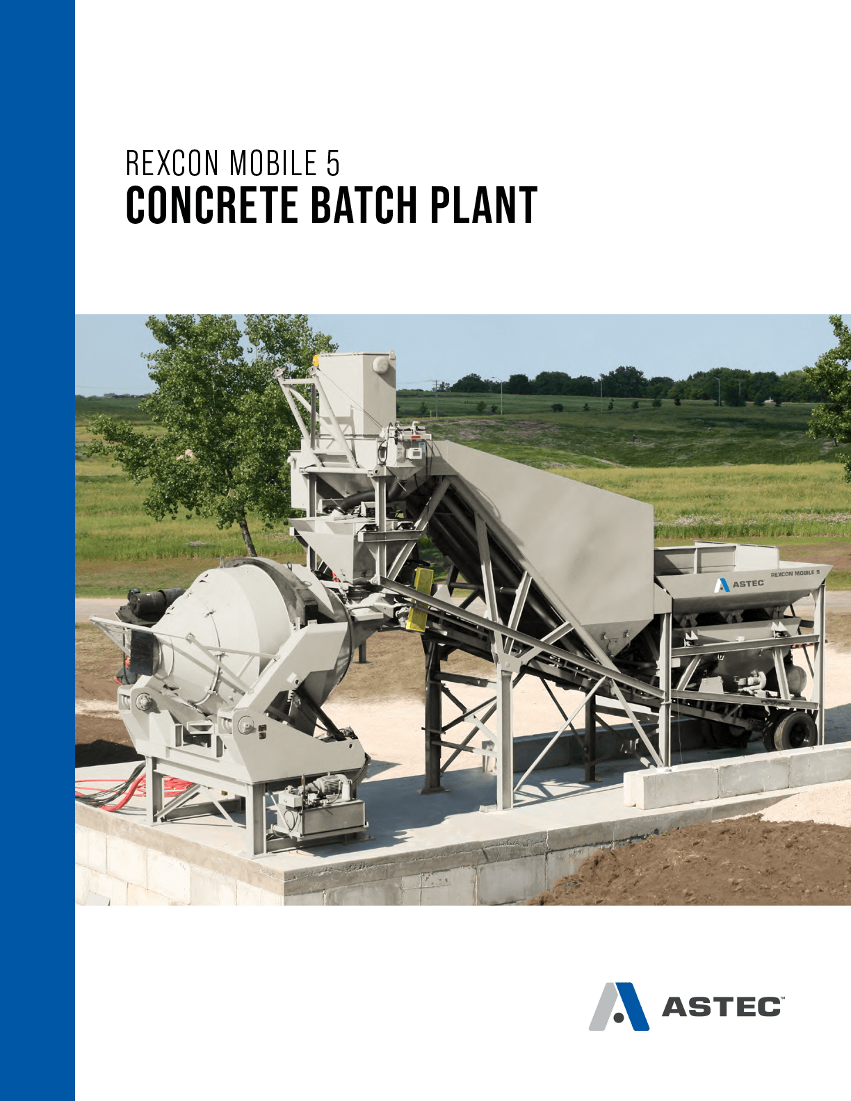 Astec Rexcon Mobile 5 Concrete Batch Plant Brochure Cover