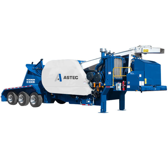 Peterson 6300B Drum Chipper with wheels