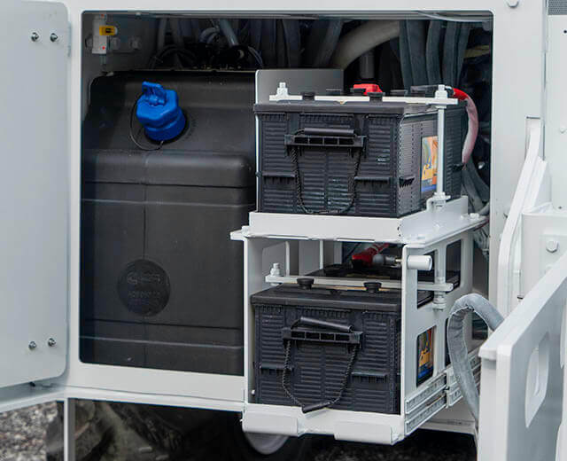 Roadtec SX-5 Stabilizer/Reclaimer Slide Out Battery Racks